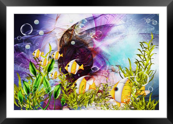 In the Aquarium  Framed Mounted Print by Dagmar Giers