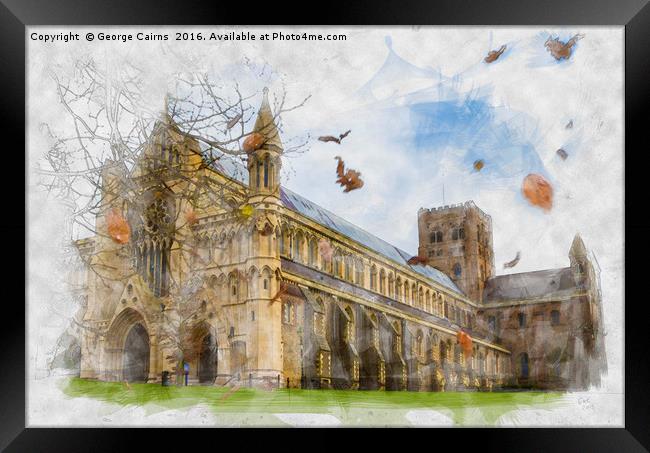 Autumn Abbey  Framed Print by George Cairns