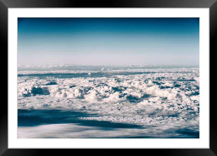 Earth Photo From 10.000m (32.000 feet) Above Groun Framed Mounted Print by Radu Bercan