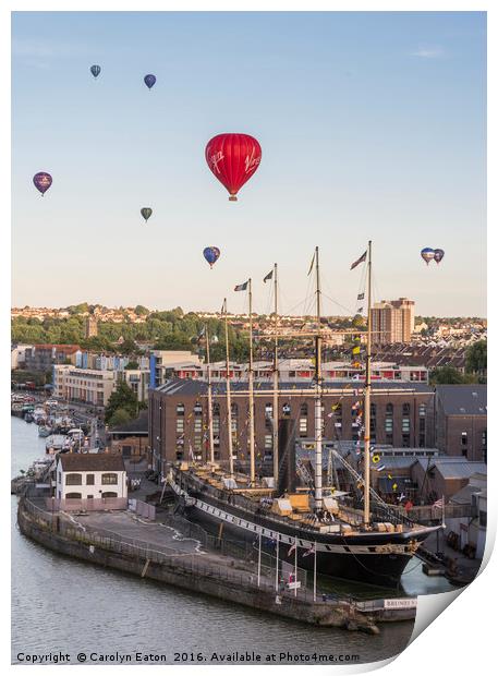 Balloons over the SS Great Britain Print by Carolyn Eaton