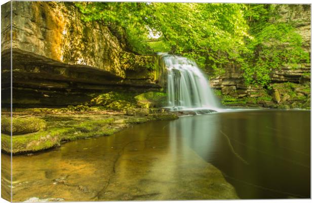 West Burton Falls Canvas Print by Kevin Snelling