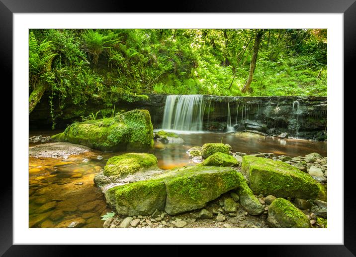 Secret Waterfall Framed Mounted Print by Kevin Snelling