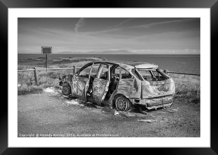 Burned and out of Focus Framed Mounted Print by AMANDA AINSLEY