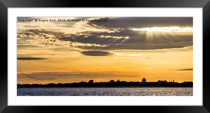 Golden Skies. Framed Mounted Print by Angela Aird