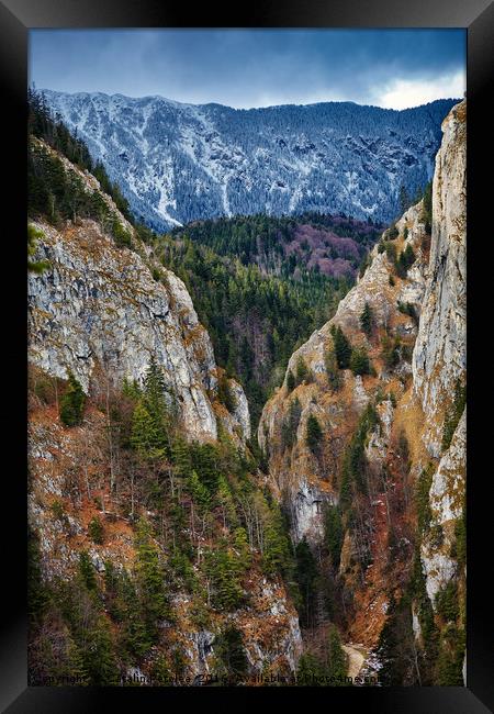 Canyon and mountain range Framed Print by Ragnar Lothbrok