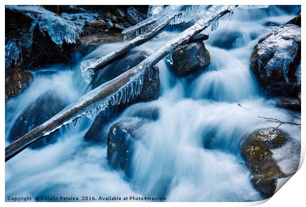 Frozen creek in winter Print by Ragnar Lothbrok
