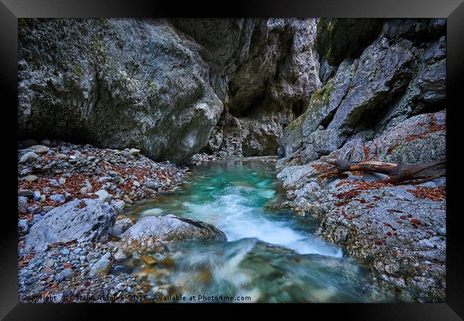 River in a canyon Framed Print by Ragnar Lothbrok