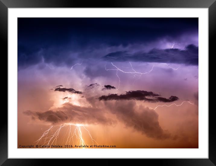 Cloudscape with thunder bolt Framed Mounted Print by Ragnar Lothbrok