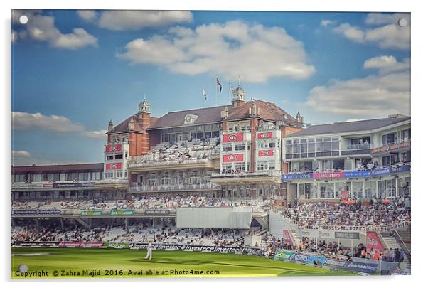 Oval Cricket Stadium London Acrylic by Zahra Majid