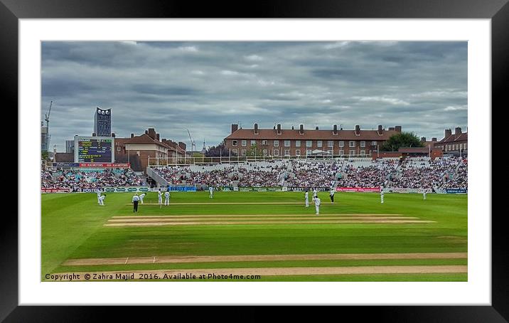 England vs Pakistan Cricket Day 04 Oval Framed Mounted Print by Zahra Majid