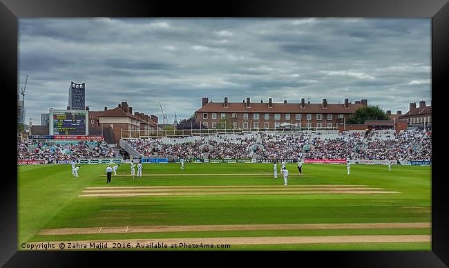 England vs Pakistan Cricket Day 04 Oval Framed Print by Zahra Majid
