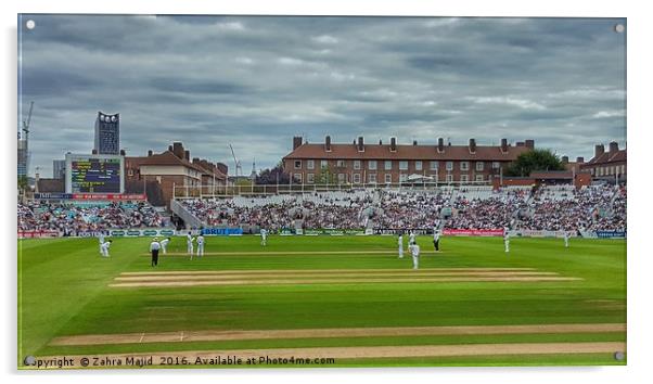 England vs Pakistan Cricket Day 04 Oval Acrylic by Zahra Majid