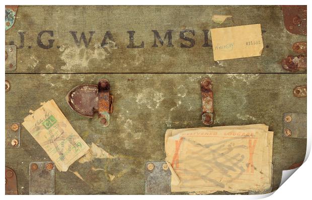 Old Suitcase  Print by bliss nayler