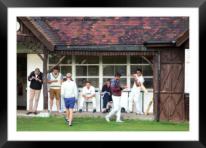 England Club Cricket Framed Mounted Print by Zahra Majid
