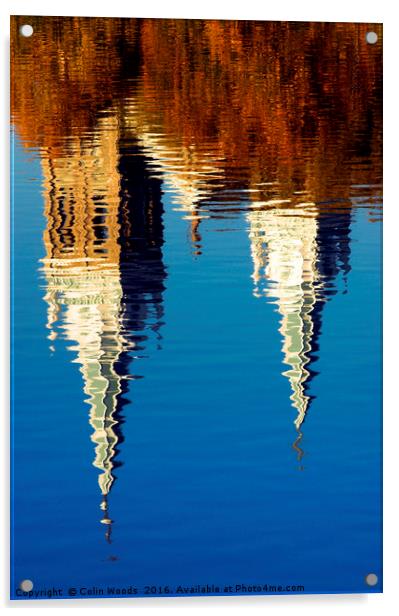 Church Reflection Acrylic by Colin Woods