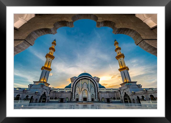 Federal Territory Mosque Framed Mounted Print by Ankor Light