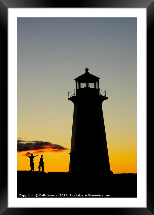 Peggy's Cove Lighthouse Framed Mounted Print by Colin Woods