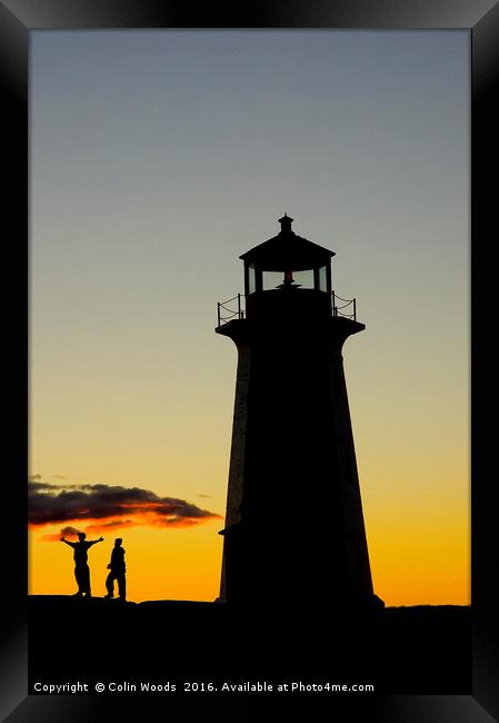 Peggy's Cove Lighthouse Framed Print by Colin Woods