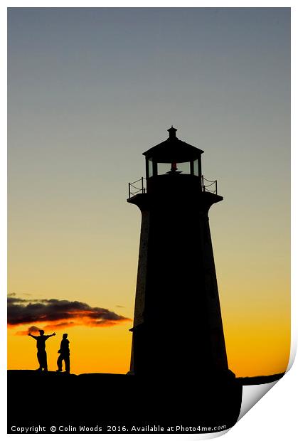 Peggy's Cove Lighthouse Print by Colin Woods