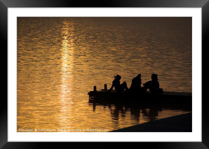 Three Friends at Sunset Framed Mounted Print by Colin Woods