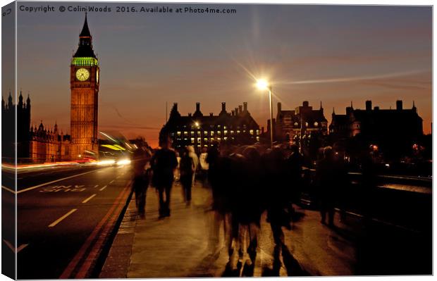 Big Ben at Night Canvas Print by Colin Woods