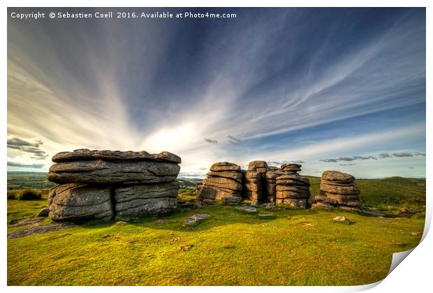 combestone tor Print by Sebastien Coell