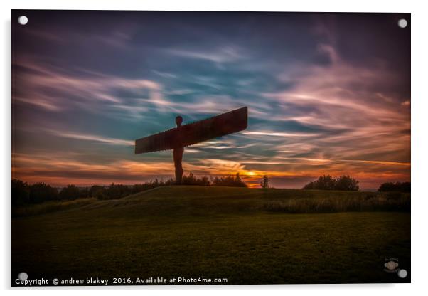 Majestic Angel of the North Acrylic by andrew blakey