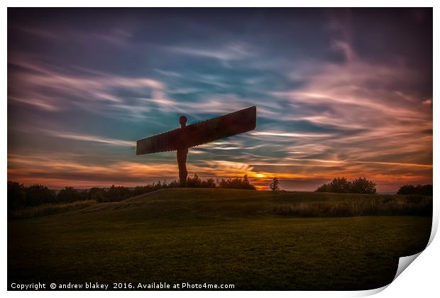 Majestic Angel of the North Print by andrew blakey
