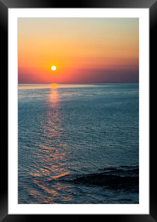 Sunset off Nash Point Framed Mounted Print by Nick Jenkins