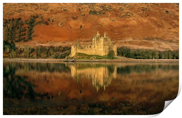 Evening Light Kilchurn Castle Print by Matt Johnston