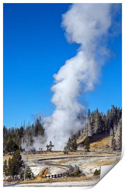 Grand Geyser Yellowstone Print by Matt Johnston