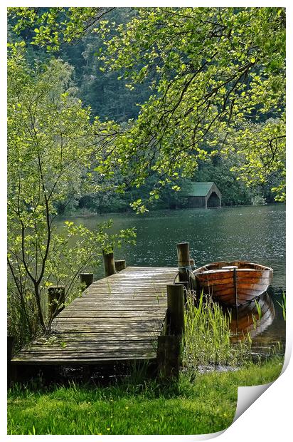 Jetty Loch Ard Print by Matt Johnston