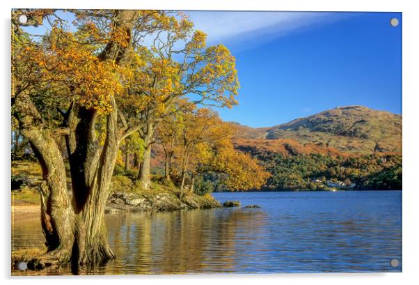 Loch Lomond and Rowardennan Acrylic by Matt Johnston