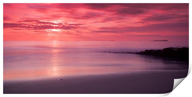 Sunrise on milky waters Print by Anthony Simpson