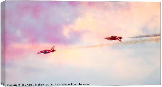 Red Arrows: The Masters of Precision Canvas Print by andrew blakey