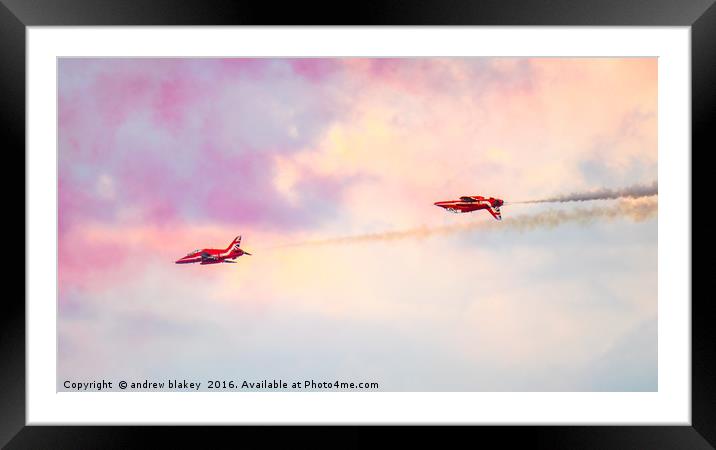 Red Arrows: The Masters of Precision Framed Mounted Print by andrew blakey