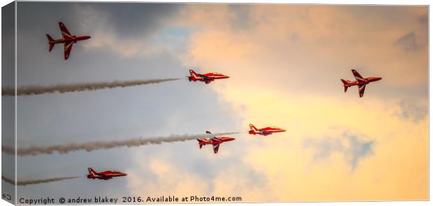 Red Arrows Roll Canvas Print by andrew blakey
