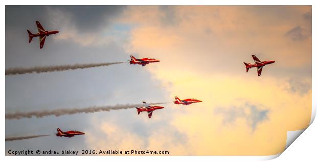 Red Arrows Roll Print by andrew blakey