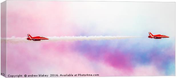 Red Arrows, color chase Canvas Print by andrew blakey