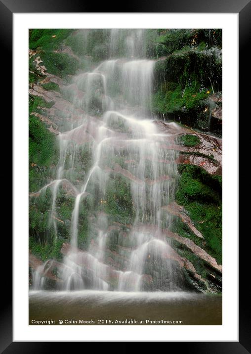 La Chute waterfall in Quebec Framed Mounted Print by Colin Woods