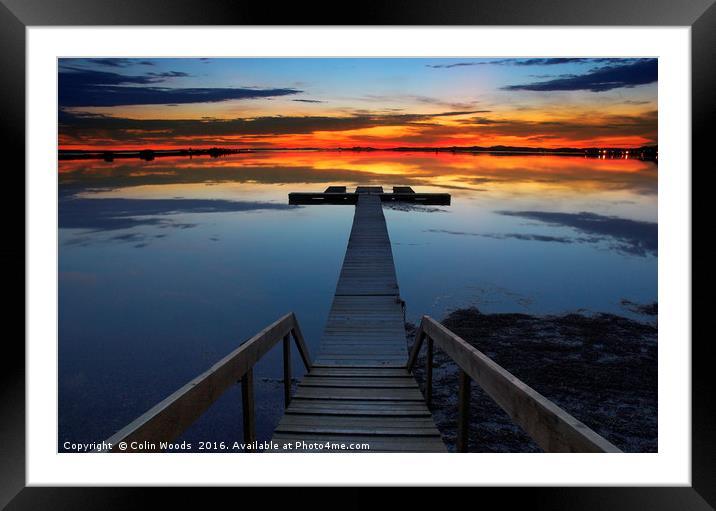 Sunset Jetty Framed Mounted Print by Colin Woods