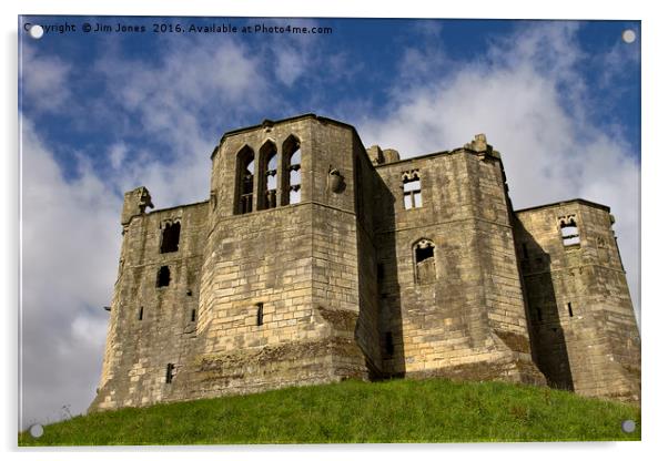 Warkworth Castle Keep Acrylic by Jim Jones