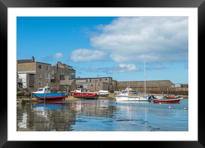 Low Tide Town Beach Boats Hugh Town Scilly Isles Framed Mounted Print by Nick Jenkins