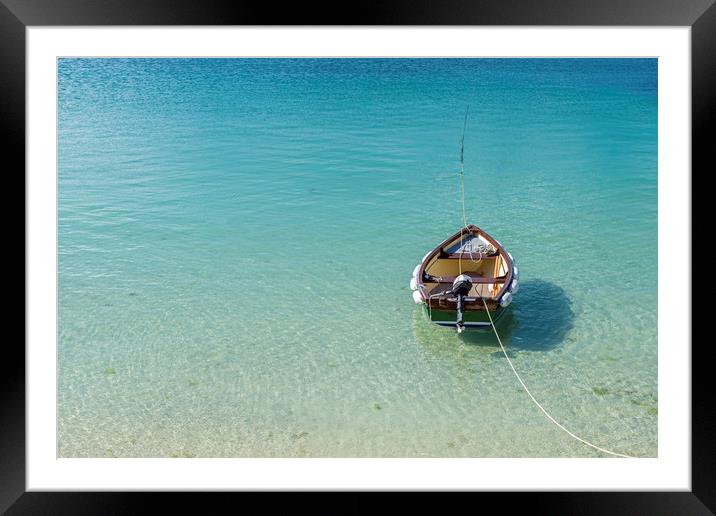 The Lonely Dinghy Framed Mounted Print by Nick Jenkins