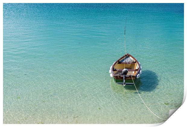 The Lonely Dinghy Print by Nick Jenkins