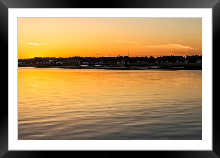 Chincoteague Bay at Sunset Framed Mounted Print by Belinda Greb