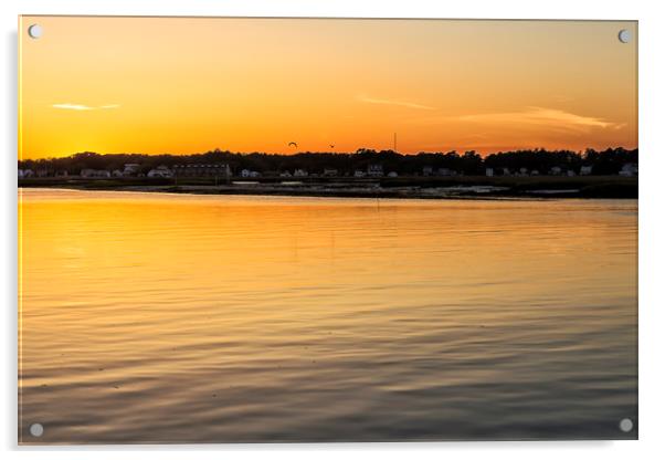 Chincoteague Bay at Sunset Acrylic by Belinda Greb