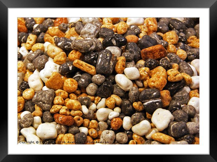 Chocolate pebbles   Framed Mounted Print by Colin irwin