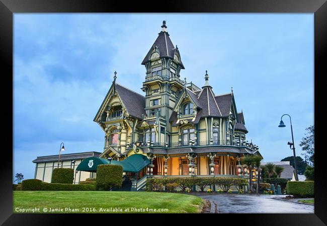 Victorian Architecture of the Carson Mansion. Framed Print by Jamie Pham