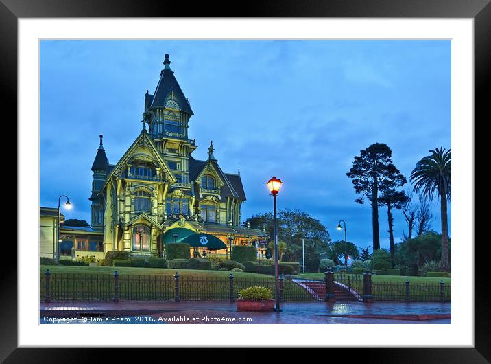 Victorian Architecture of the Carson Mansion Framed Mounted Print by Jamie Pham